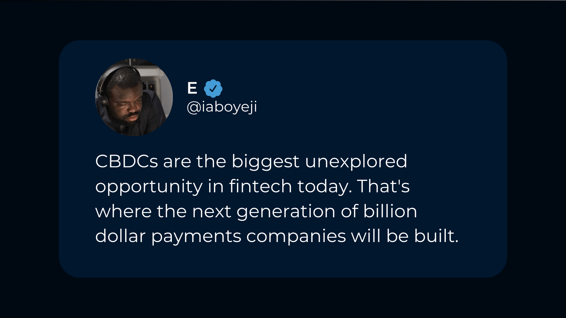 Tweet Iyinoluwa Aboyeji