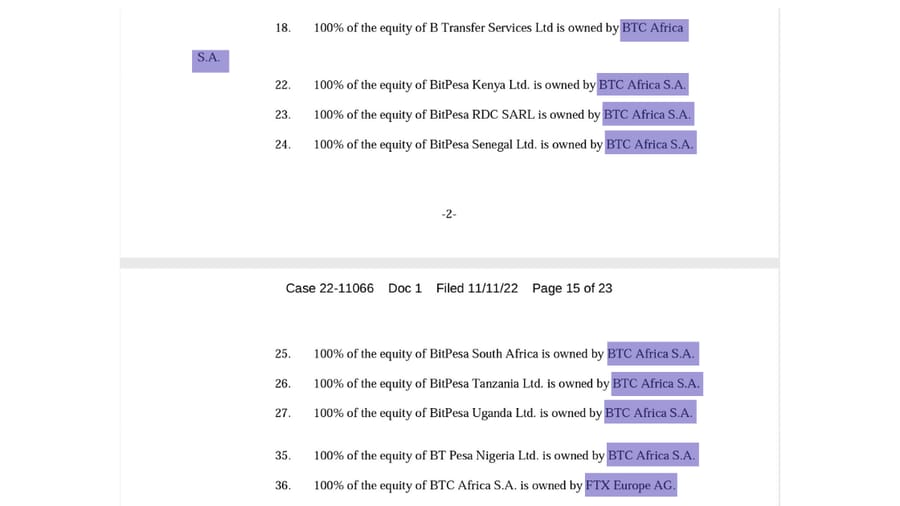 Does FTX own BitPesa