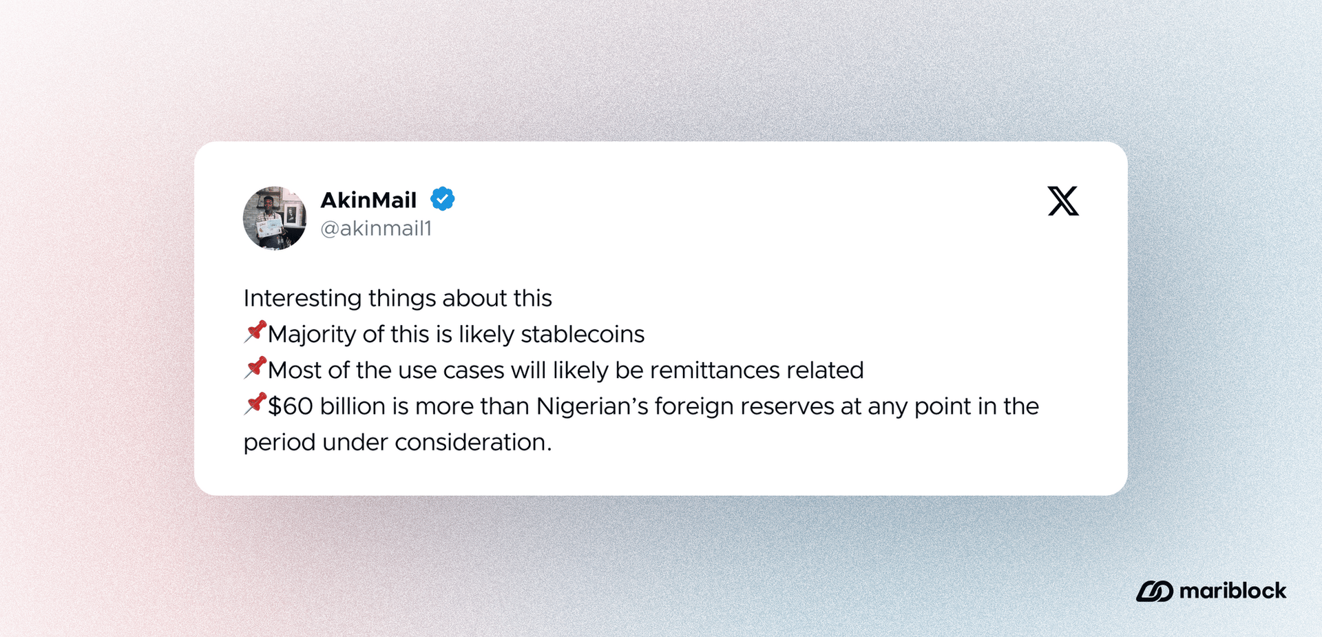 X post screenshot from AkinMail