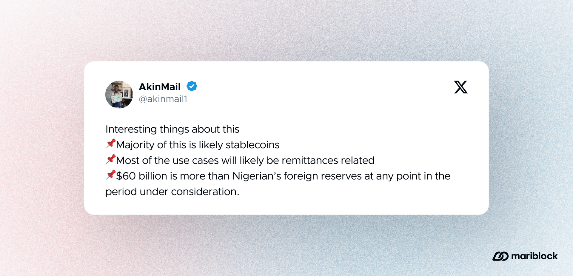 X post screenshot from AkinMail