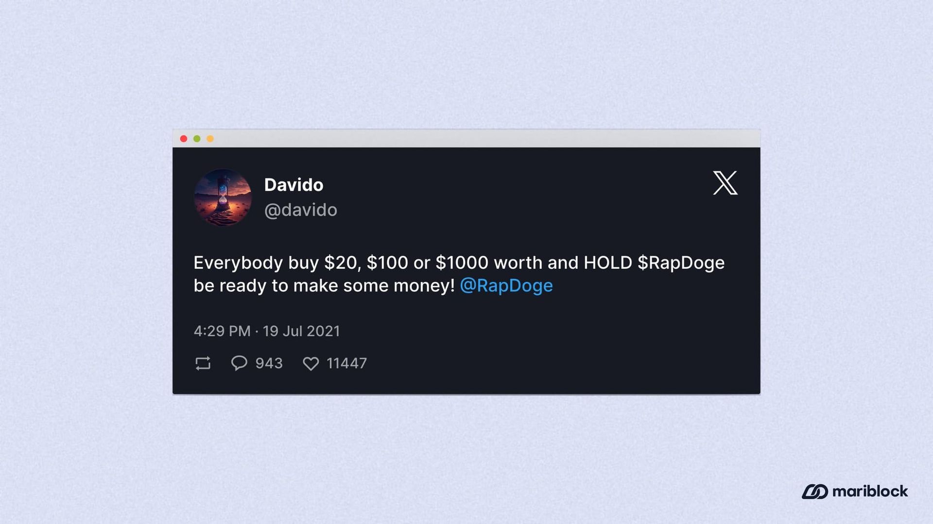 davido promoted rapdoge